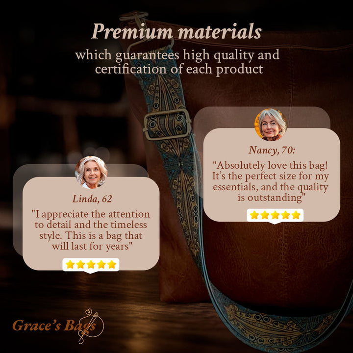 Charmante vintage leren schoudertas | Tamar's Vintage Charm